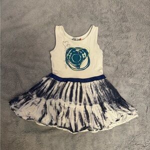 Desigual White and Blue Dress, size 5/6